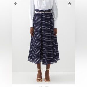 NWT Zimmermann polka dot pleated chiffon midi dress, size 3